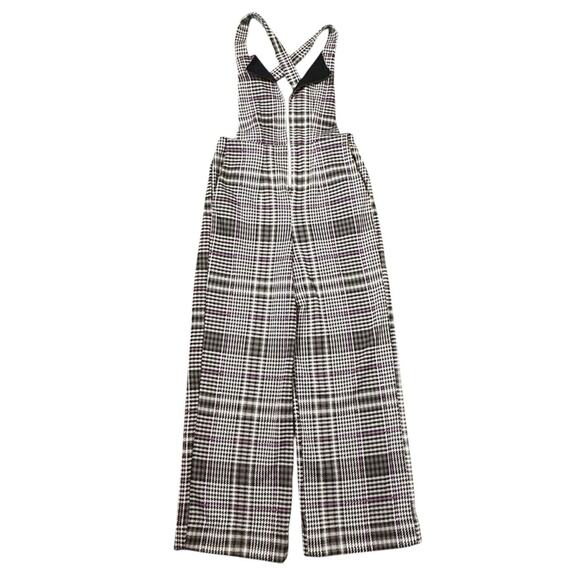 Hollister Pants - Hollister Jumpsuit Overalls Crop Womens Size S Plaid Stretch Knit 70's Academia